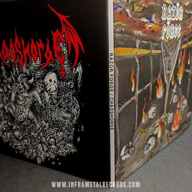 Razor Forge Chaoshorde split heavy speed black thrash metal UK Greece
