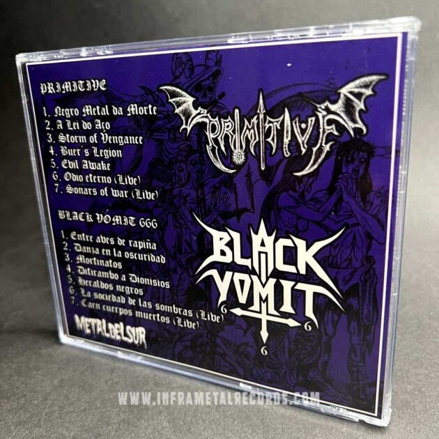 black vomit 666 primitive negro metal da morte split black thrash metal colombia brazil