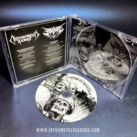 Necronomicon Beast Fetid Zombie United In Defiance split death thrash brazil US CD